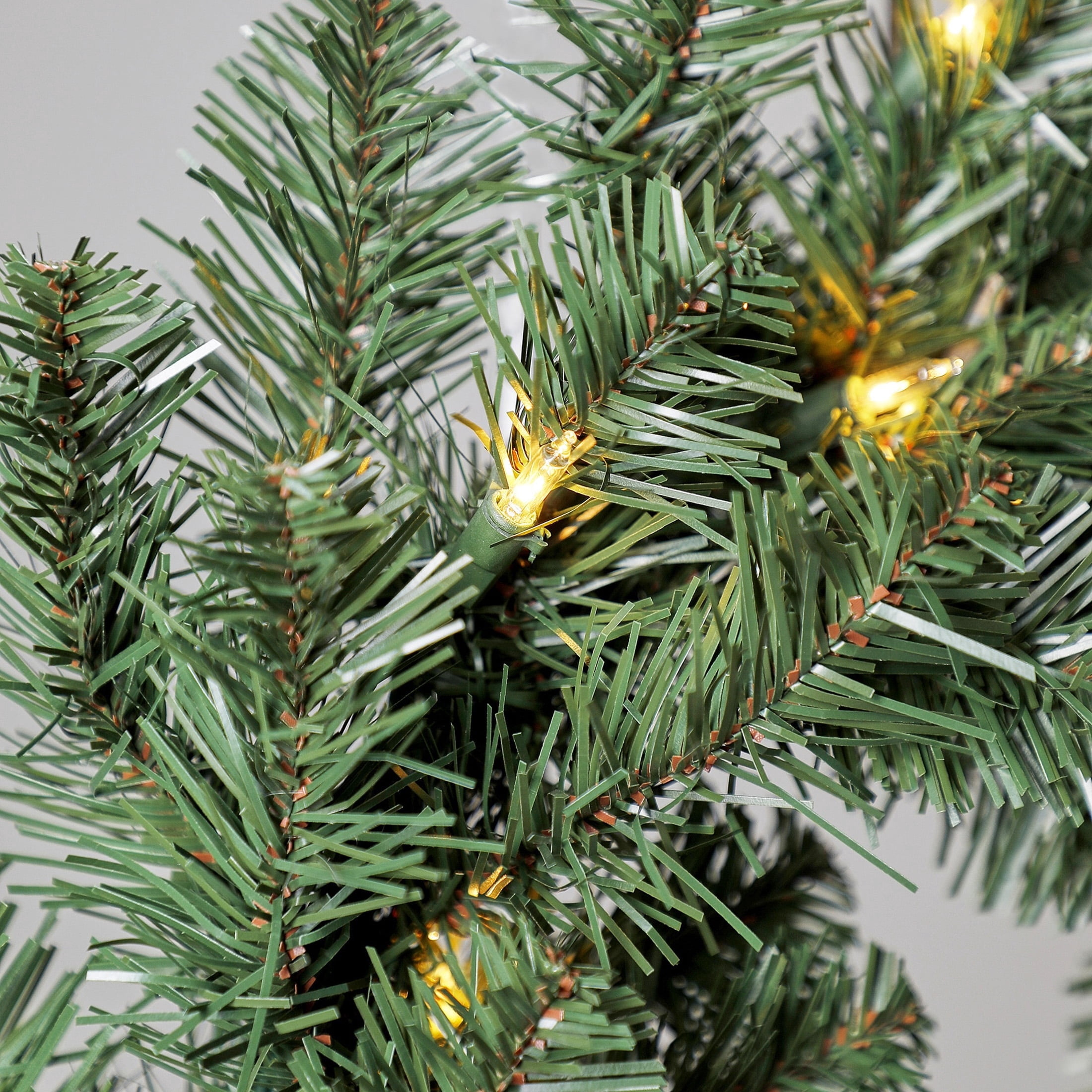 Napa Pre-Lit Warm White LED Artificial Christmas Garland, Green, 9', by Holiday Time