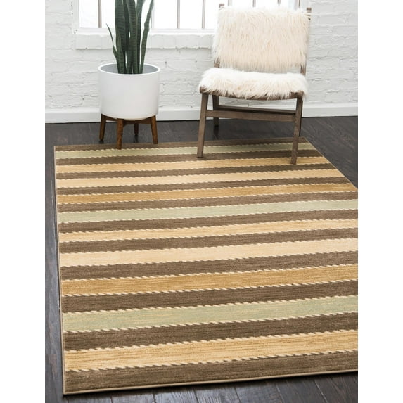Rugs.com Kashkuli Gabbeh Collection Rug – 7' x 10' Brown Medium Rug Perfect For Bedrooms, Dining Rooms, Living Rooms