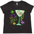 thumbnail image 3 of Inktastic Let the Good Times Roll Mardi Gras Goblet and Beads Women's Plus Size T-Shirt, 3 of 5