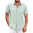 thumbnail image 1 of Hawaiian Shirt For Men, Men's Vintage Button Down Bowling Shirts Short Sleeve Summer Beach Shirt 3XL, 1 of 4