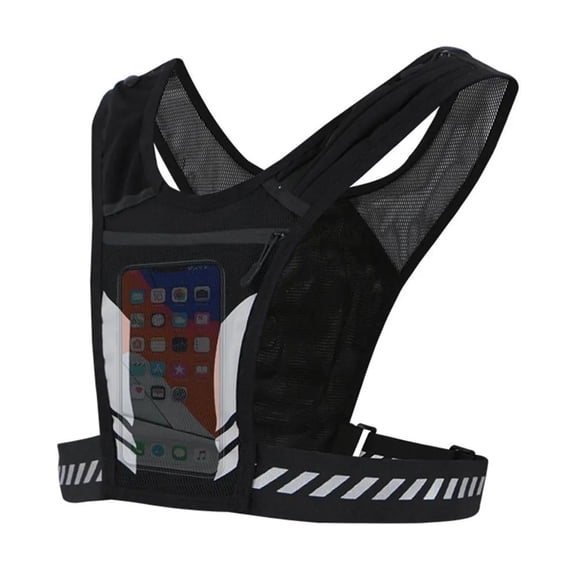 Lightweight Running Hydration Vest Breathable Mesh Sports Backpack with Phone Pocket Water Bottle Holder for Cycling Hiking Trail