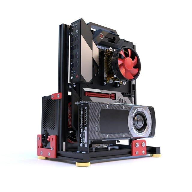 Chasis de banco de pruebas de aluminio DALAIBUKESI DIY con carcasa abierta para PC