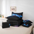 thumbnail image 5 of Electric Guitar King Size Comforter Sets - Bedding Sets 7 Pieces,Music Stringed Instruments Bed in a Bag Flaming Blue Fire Flame Bed Sets with Comforter,Sheets,Pillowcases & Shams, 5 of 5