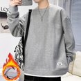 thumbnail image 4 of Men's Fake Two Long-Sleeved Sweater-Plus Velvet Loose Top, 4 of 12