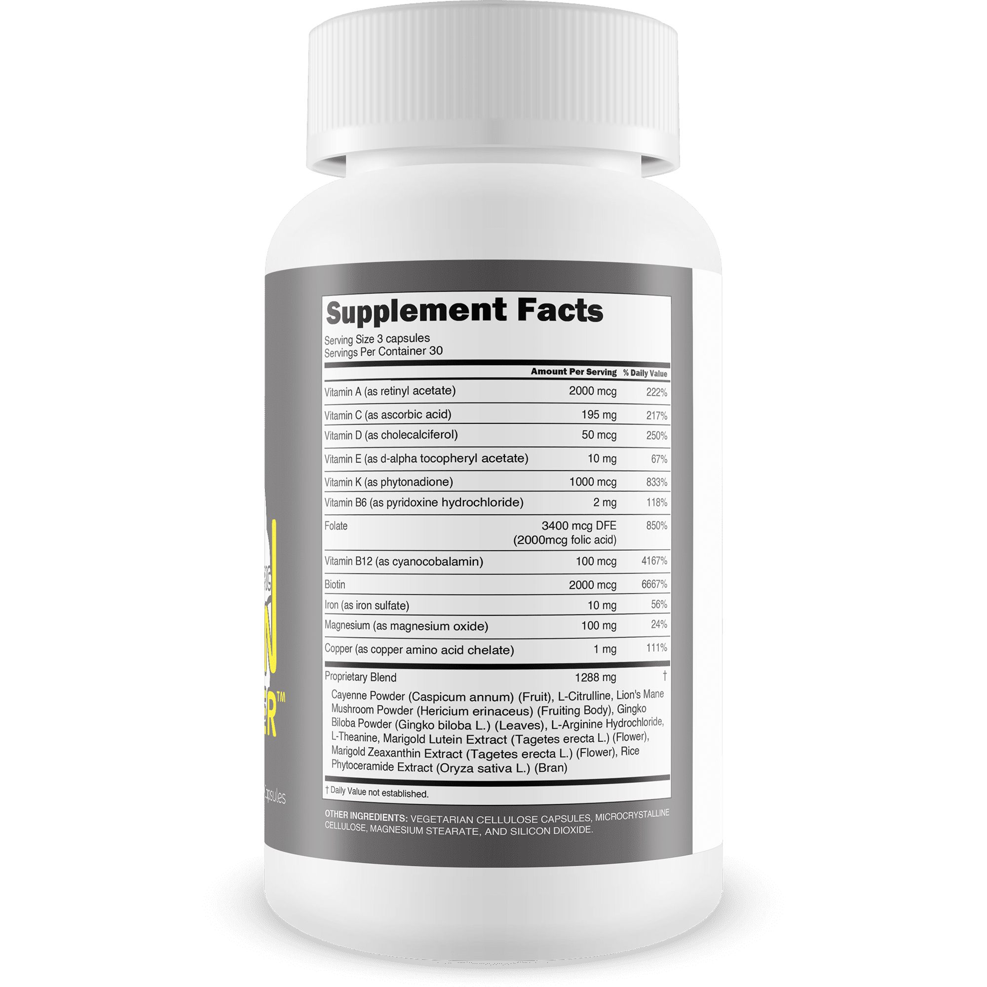 Best Nootropic Brain Booster - for Memory, Focus, Concentration, Mental Clarity, & Energy - Support Improved Brain Function, Memory Recall, and Reduced Mental Fatigue - for Men & Women - with Ginkgo