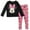 Black / pink crossover, variant on Minnie Mouse T-Shirt and Leggings Outfit Set Plaid Infant to Little Kid