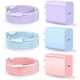thumbnail image 1 of Quyaojz for Compatible with iPhone 17/16/15 Charge Fast Charging, 20W USB C Wall Charger with 3Pack 10FT USB C Cable, Type C Fast Charger Compatible with Phone/Android/Phone/Samsumg/Pad, 1 of 1