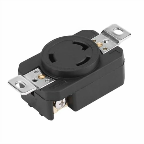 L6-30R 30A 250V Twist Lock Receptacle, Twist Lock Female Wall Outlet Receptacle, US 3 Wire Grounding Flush Mounting Power Generator Receptacle$$Tools