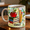 Black, variant on Mug Personalized Stained Glass Apple Ceramic Coffee Cup for 3rd Grade Teacher