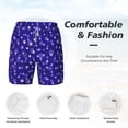 thumbnail image 5 of Lsque Mens Swim Trunks Beautiful Purple Snowflakes Pattern - Bathing Suit Compression Liner - Beach Swim Shorts Swimwear - (S-3XL) - Stretch Quick Dry -X-Large, 5 of 9