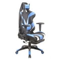 thumbnail image 2 of ViscoLogic Chaise de Bureau Réglable en Hauteur avec Repose-Pieds VIPER High-Back Gaming Racing (Noir et Bleu), 2 of 7