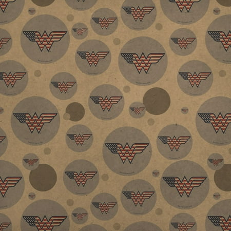 Wonder Woman USA American Flag Logo Premium Kraft Gift Wrap Wrapping Paper Roll