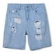 thumbnail image 2 of Pantalones Cortos De Mezclilla Rasgados De Moda Para Hombres, 2 of 7