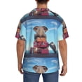 thumbnail image 3 of Kdxio Men'S Hawaiian Shirt For Men Short Sleeve Shirt Elephant Sits On A Stack Summer Casual Holiday Beach Button Down T-Shirts, 3 of 5