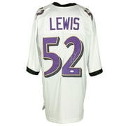 Ray Lewis Signed Custom White Pro Style Football Jersey JSA ITP