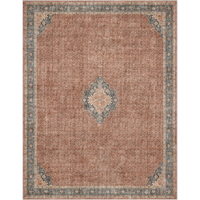 Well Woven Asha Lilith Vintage Oriental Red Blue Area Rug