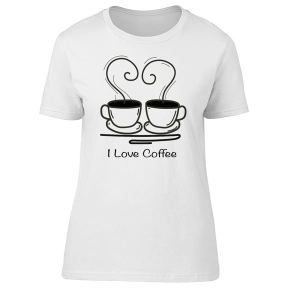 I Love Coffee, Swirl Heart Tee Men's -Image by Shutterstock