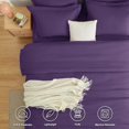 thumbnail image 2 of Purple Queen Comforter Set, 7 Pieces Bed in a Bag Queen Lightweight Bedding Set, All Season Soft 7PC Bed Set with Comforter, Flat Sheet, Fitted Sheet, Pillowcases & Pillow Shams, 2 of 16