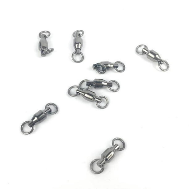 Dynwaveca 25pcs Rolling Barrel Swivels Heavy Duty Accessories High Strength Small Clip Connectors Stainless Steel Fishing - 6 6 Other 6