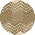 thumbnail image 1 of Ahgly Tapis Rond Lavable en Machine Intérieur Transitionnel Marron Clair, 5 Pieds Rond, 1 of 7