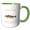 Green/White, variant on 3drose, Massachusetts Territory Fish the Atlantic Cod, 11oz Two-tone Red Mug