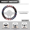 thumbnail image 5 of Uorisanigo American Flag Fuzzy Steering Wheel Cover for Women Classic 15 Inch Steering Wheel Cover for Winter Easy to Install Car Steering Wheel Protector Replacement Car Accessories 2025, 5 of 8