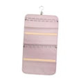 thumbnail image 1 of Soporte para joyas colgante de doble cara con ganchos de metal, estuche para joyas de gran capacidad. Rosa, 1 of 9