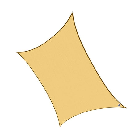 - Cool Area Rectangle 13' X 19'8'' Sun Shade Sail for Patio in Color Sand