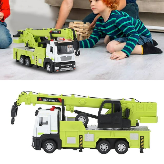 Modelo de Grúa de Construcciónis, Luz de Sonido de Juguete de Grúa de Metal de Aleación de Metal Para Niñas Para Niños