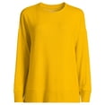 thumbnail image 5 of Time and Tru Women's Hacci Knit Pullover with Long-Sleeves, Single and 2-Pack, Sizes XS - XXL, 5 of 6