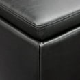 thumbnail image 6 of Cocktail Storage Ottoman with 4 Trays, Dark Brown Faux Leather, 6 of 11