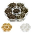 thumbnail image 6 of 1 Box 1450PCS Golden Assorted Sizes (3mm 4mm 5mm 6mm 7mm 8mm 10mm) Open Iron, 6 of 7