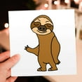 thumbnail image 7 of 3drose, Funny Cute Funky Hip Sloth Cartoon, 12 Greeting Cards with Envelopes, 7 of 7