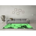 thumbnail image 3 of Ahgly Company Indoor Round Abstract Emerald Green Modern Area Rugs, 4' Round, 3 of 4