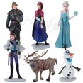 thumbnail image 2 of 6pcs Frozen 6cm-10cm Elsa Anna Kristoff Sven Olaf PVC Figure Set Loose, 2 of 2