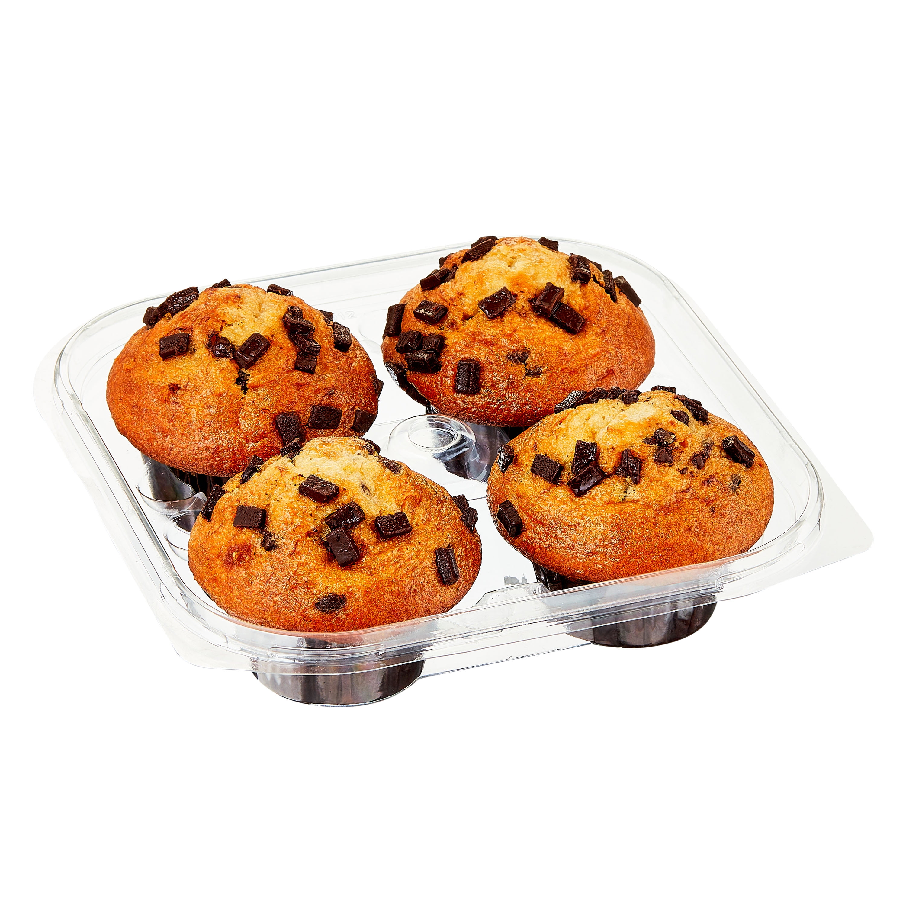 Marketside Banana Chocolate Chunk Muffins, 14 oz, 4 Count