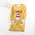 thumbnail image 4 of WEAIXIMIUNG Sweatshirts Courts pour Femmes Grande Taille Pull Thermique à Manches Longues Col Rond avec Poche, 4 of 5