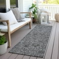 thumbnail image 6 of Addison Rugs Chantille Indoor/Outdoor Transitional Floral Gray Washable Runner Rug, 2'3" x 7'6", 6 of 6