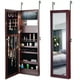 thumbnail image 1 of Costway Armario de Joyas Montado Pared Espejo Joyero Colgado Puerta con Luces LED Café, 1 of 10