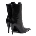 thumbnail image 4 of XYD Women Pointed Toe Ankle Boots Stiletto Heels Lace-up Events Office Booties Shoes Size 11.5 Black, 4 of 4
