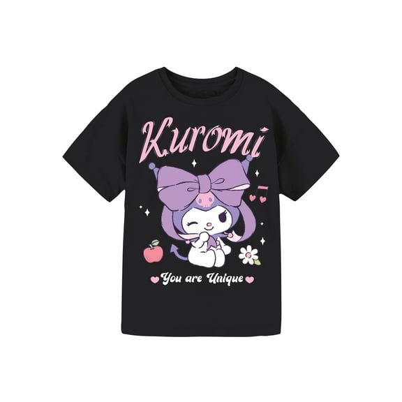 Sanrio Kuromi Girls Short Sleeve Graphic T-Shirt, Sizes 4-16