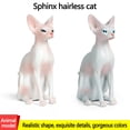 thumbnail image 5 of Grey Lifelike Gray Sphynx Cat Figurine Solid Plastic Animal Model Kids Pretend Play Educational Toy, 5 of 7