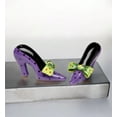 thumbnail image 2 of 4.25" Purple Heels with Green Polka Dot Bows Salt and Pepper Shaker, 2 of 3