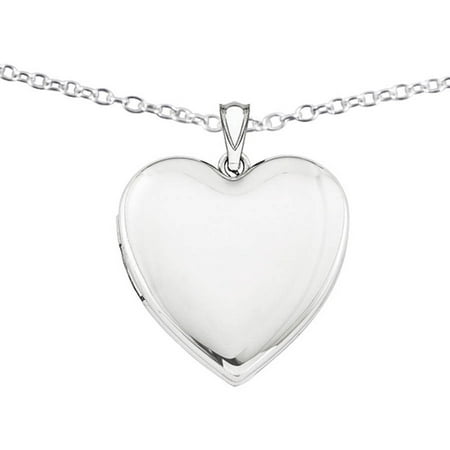 Sterling Silver 24mm Polished Heart Locket