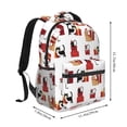 thumbnail image 2 of Fotbe Cute Cat And Christmas Gift Mochila Casual con Estampado para Escuela, Viajes y Actividades al Aire Libre - Duradera, Ligera y Cómoda, 2 of 5