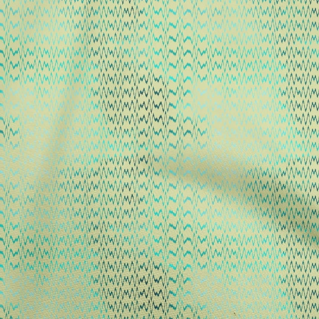 oneOone Rayon Light Yellow Fabric Ikat Fabric For Sewing Printed Craft Fabric By The Yard 56 Inch Wide