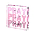 thumbnail image 2 of Inspirational Pray Over It Acrylic Desk Sign, Bible Verse Motivational Wall Art For Office, Bedroom, Dorm, Home Decor, Small 4‑Inch Decorative Plaque, Gift For Women And Friends, 2 of 6