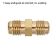 thumbnail image 4 of Uxcell Brass Tube Coupler 5/16" Flare Male Connector Pipe Coupling Fitting Union Gas Adapter for Air Conditioner 4 Pack, 4 of 5