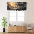 thumbnail image 2 of Forest Wolf Printed Window Curtains Valances for Kitchen Wild Animal Mountain Nature Scenery Hunting Privacy Decorative Rod Pocket Short Window Valance Curtains 54 by 18 in, 1 Panel, 2 of 6