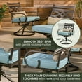 thumbnail image 6 of Hanover Montclair 7 Pcs Steel Outdoor Dining Set, Ocean Blue, Seats 6, 6 of 21